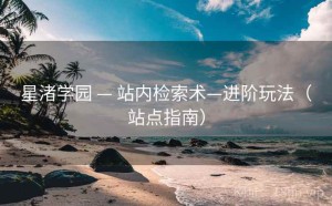 星渚学园 — 站内检索术—进阶玩法（站点指南）