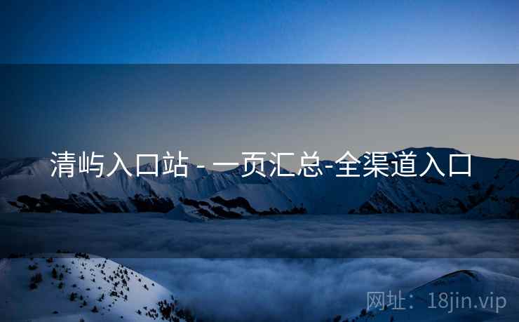 清屿入口站 - 一页汇总-全渠道入口